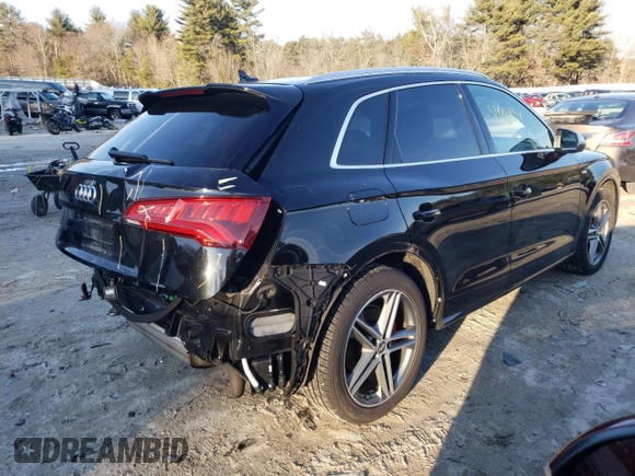 2018 Audi SQ5 Premium Plus with VIN WA1A4AFY6J2177258, listed as a Copart auction lot 37981613 with 49,805 mi miles. Bid and sale history available at carsss.com. Image 3.