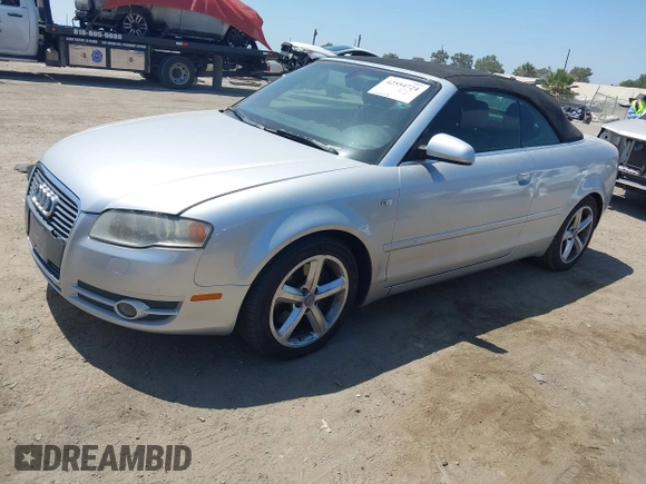 2007 Audi A4 3.2L with VIN WAUDH48HX7K029660, listed as a IAAI auction lot 42554724 with 128,445 mi miles and . Bid and sale history available at DreamBid. Image 2.