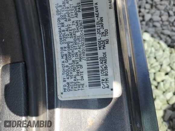 2002 Lexus IS 300/350 z VIN JTHBD192320043367, wystawiony jako Copart lot #50256315 z przebiegiem 240 104 mil mil oraz Szkoda całkowita • Salvage title. Historia ofert i sprzedaży dostępna na DreamBid. Obrazek 13.