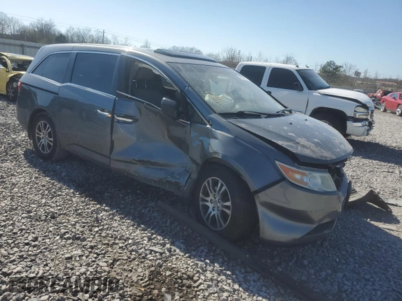 2013 Honda Odyssey EX-L with VIN 5FNRL5H6XDB015049, listed as a Copart auction lot 48691415 with 150,480 mi miles and Salvage Title. Bid and sale history available at DreamBid. Image 4.