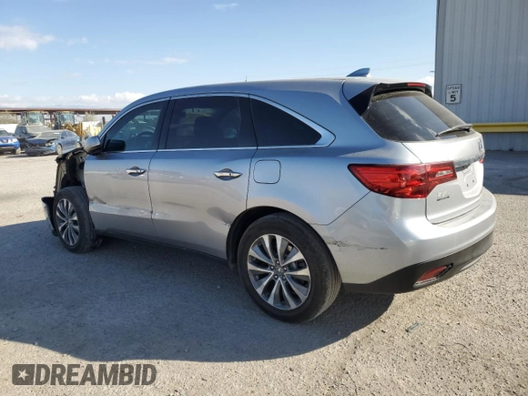 2016 Acura MDX w/Tech with VIN 5FRYD3H43GB015893, listed as a Copart auction lot 89401505 with 125,196 mi miles and Salvage Title. Bid and sale history available at carsss.com. Image 2.