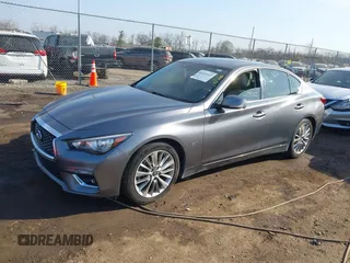 2019 Infiniti Q50 3.0t LUXE with VIN JN1EV7AP7KM513059, listed as a IAAI auction lot 41737122 with 77,337 mi miles. Bid and sale history available at carsss.com. Image 17.