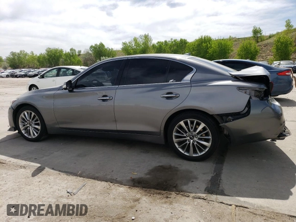 2021 Infiniti Q50 Luxe z VIN JN1EV7BR7MM752758, wystawiony jako Copart lot #55964125 z przebiegiem 86 027 mil mil oraz Szkoda całkowita • Salvage title. Historia ofert i sprzedaży dostępna na DreamBid. Obrazek 2.
