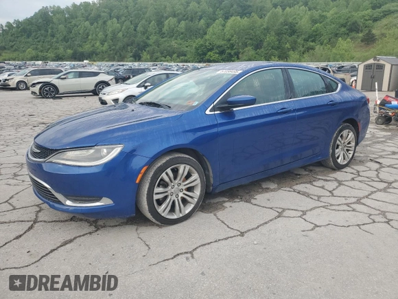 2015 Chrysler 200 Limited with VIN 1C3CCCAB9FN583805, listed as a Copart auction lot 57056495 with 132,445 mi miles and Salvage title. Bid and sale history available at DreamBid. Image 1.