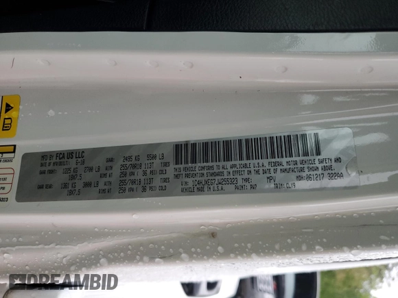 2018 Jeep Wrangler Unlimited Sahara with VIN 1C4HJXEG7JW255323, listed as a Copart auction lot 57586735 with 107,081 mi miles and Salvage title. Bid and sale history available at DreamBid. Image 12.