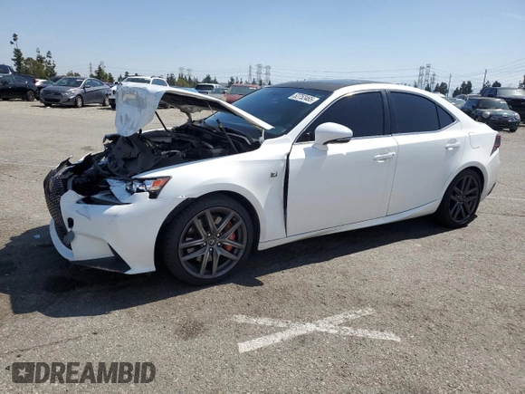 2016 Lexus IS 200t with VIN JTHBA1D27G5002704, listed as a Copart auction lot 52752465 with 84,357 mi miles and Salvage Title. Bid and sale history available at DreamBid. Image 1.