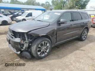 2019 Dodge Durango GT Plus z VIN 1C4RDJDG4KC744761, wystawiony jako Copart lot #53705745 z przebiegiem 149 320 mil mil oraz Szkoda całkowita • Salvage title. Historia ofert i sprzedaży dostępna na DreamBid. Obrazek 1.