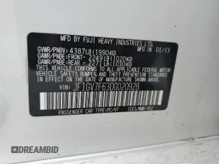 2013 Subaru Impreza Sedan WRX WRX Limited with VIN JF1GV7F63DG020928, listed as a Copart auction lot 82453234 with 63,033 mi miles and Salvage Title. Bid and sale history available at carsss.com. Image 14.