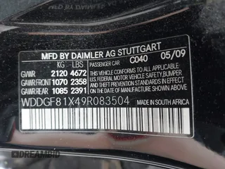 2009 Mercedes-Benz C 300 Sport z VIN WDDGF81X49R083504, wystawiony jako IAAI lot #42334397 z przebiegiem 98 913 mil mil oraz . Historia ofert i sprzedaży dostępna na DreamBid. Obrazek 9.