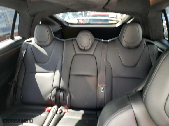 2018 Tesla Model X 75D with VIN 5YJXCAE23JF091452, listed as a Copart auction lot 43819833 with 57,592 mi miles. Bid and sale history available at carsss.com. Image 10.