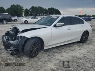 2021 BMW 3 Series 330i with VIN 3MW5R1J02M8C01195, listed as a Copart auction lot 61006905 with 58,612 mi miles and Salvage title. Bid and sale history available at DreamBid. Image 1.