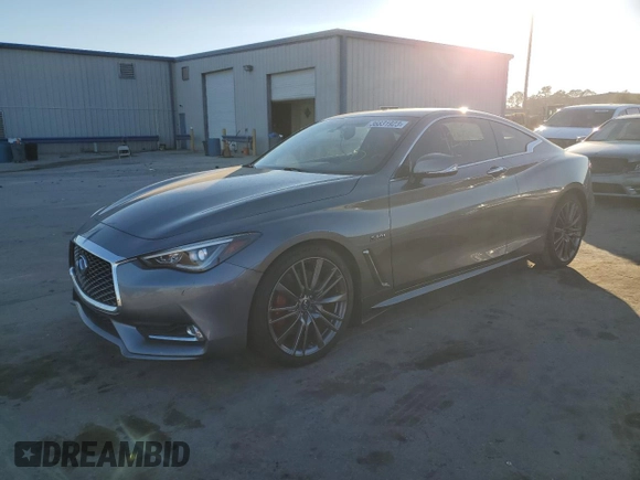 2017 Infiniti Q60 Red Sport 400 with VIN JN1FV7EK4HM610120, listed as a Copart auction lot 36831923 with 42,484 mi miles and . Bid and sale history available at carsss.com. Image 1.
