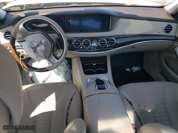 2016 Mercedes-Benz S-Class S 550 with VIN WDDUG8FB1GA252421, listed as a Copart auction lot 50203585 with 0 mi miles and Salvage Title. Bid and sale history available at carsss.com. Image 8.