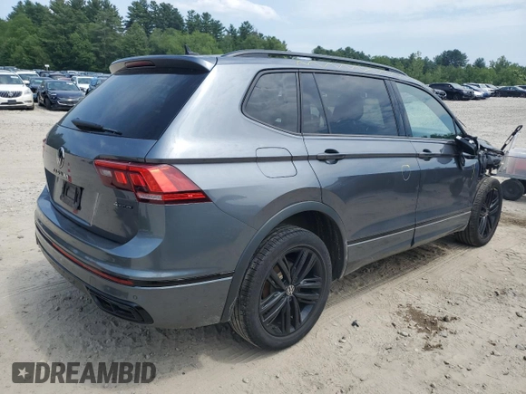 2022 Volkswagen Tiguan SE R-Line Black with VIN 3VV8B7AX0NM091052, listed as a Copart auction lot 60020515 with 46,687 mi miles and Salvage title. Bid and sale history available at DreamBid. Image 3.
