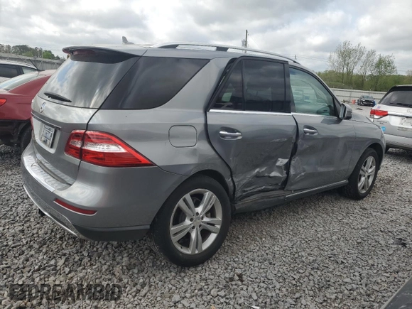 2015 Mercedes-Benz M ML 350 with VIN 4JGDA5JB9FA453494, listed as a Copart auction lot 51748755 with 120,682 mi miles and Clean Title. Bid and sale history available at carsss.com. Image 3.