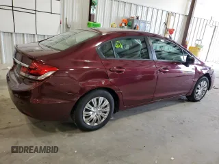 2015 Honda Civic LX with VIN 2HGFB2F50FH505934, listed as a Copart auction lot 56029315 with 66,355 mi miles and Salvage title. Bid and sale history available at DreamBid. Image 3.