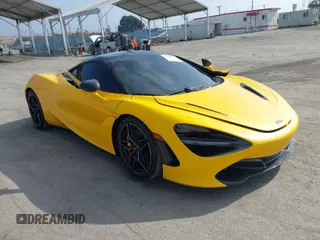 2019 McLaren 720S with VIN SBM14DCAXKW002639, listed as a IAAI auction lot 41707749 with 59,720 mi miles and . Bid and sale history available at DreamBid. Image 1.