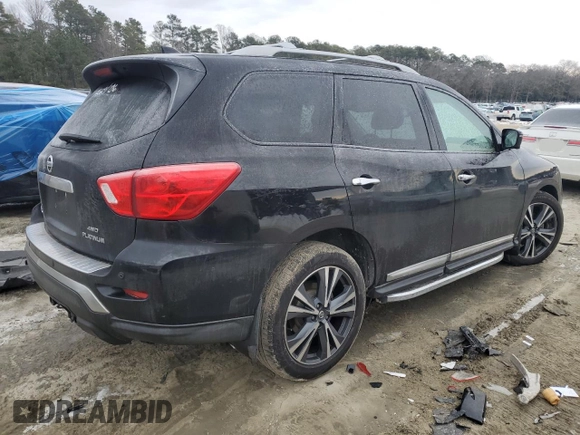 2020 Nissan Pathfinder Platinum with VIN 5N1DR2DM0LC599657, listed as a Copart auction lot 88320685 with Not provided miles and Salvage title. Bid and sale history available at DreamBid. Image 3.