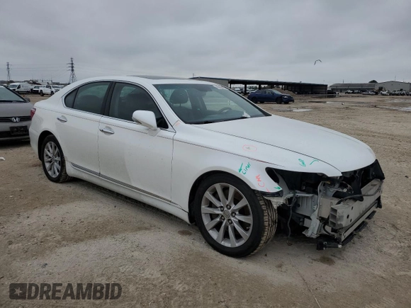 2012 Lexus LS 460 with VIN JTHCL5EF2C5015183, listed as a Copart auction lot 45860465 with 127,876 mi miles and Salvage title. Bid and sale history available at DreamBid. Image 4.