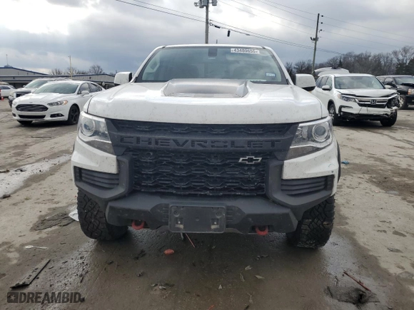 2022 Chevrolet Colorado 4WD ZR2 with VIN 1GCGTEEN2N1186097, listed as a Copart auction lot 43480655 with 45,379 mi miles and Salvage Title. Bid and sale history available at carsss.com. Image 5.