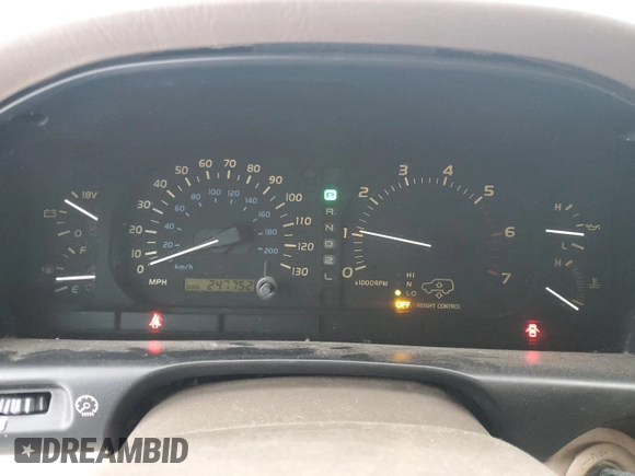 2002 Lexus LX 470 z VIN JTJHT00W923514121, wystawiony jako Copart lot #87761105 z przebiegiem 247 752 mil mil oraz Szkody całkowita. Historia ofert i sprzedaży dostępna na DreamBid. Obrazek 9.
