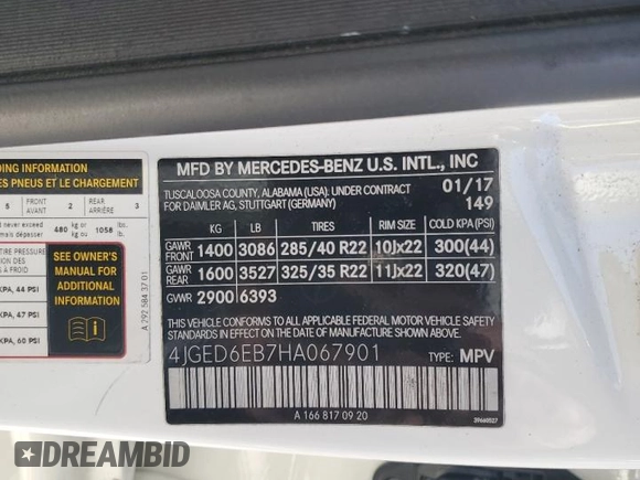 2017 Mercedes-Benz GLE 43 AMG with VIN 4JGED6EB7HA067901, listed as a Copart auction lot 49644845 with 149,634 mi miles and Clean title. Bid and sale history available at DreamBid. Image 13.