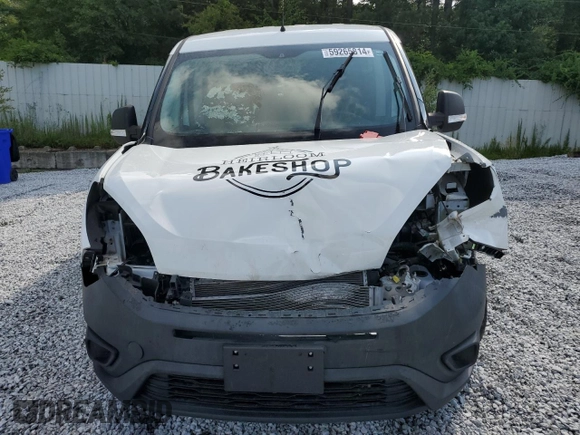 2020 Ram ProMaster City Cargo Tradesman with VIN ZFBHRFAB1L6P28247, listed as a Copart auction lot 59265814 with Not Provided miles and Salvage Title. Bid and sale history available at DreamBid. Image 5.