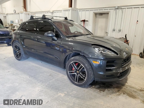 2019 Porsche Macan S with VIN WP1AB2A59KLB30217, listed as a Copart auction lot 55842105 with 73,280 mi miles and Salvage title. Bid and sale history available at DreamBid. Image 4.