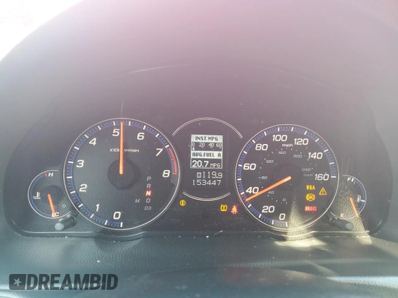 2007 Acura TSX with VIN JH4CL96877C002857, listed as a Copart auction lot 46138935 with 153,447 mi miles and Non Repairable. Bid and sale history available at carsss.com. Image 9.