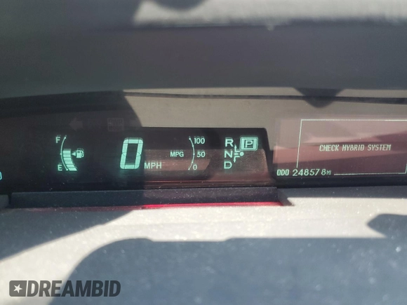 2010 Toyota Prius II with VIN JTDKN3DU7A1029547, listed as a Copart auction lot 55634735 with 248,578 mi miles and Salvage Title. Bid and sale history available at DreamBid. Image 9.
