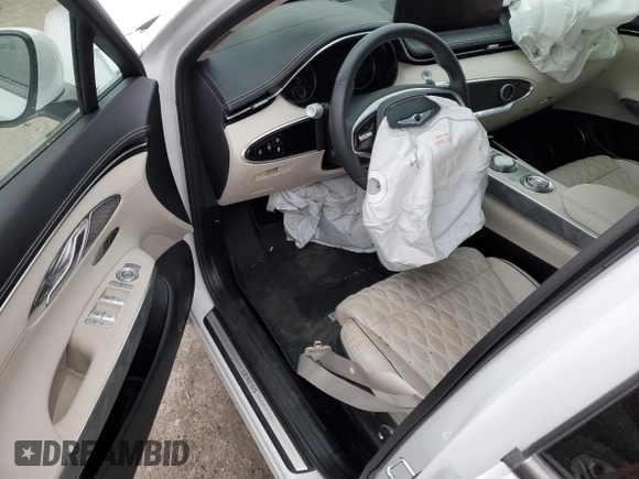 2022 Genesis GV70 Sport z VIN KMUMCDTC6NU071545, wystawiony jako Copart lot #85729654 z przebiegiem Nie podano mil oraz Szkoda całkowita • Salvage title. Historia ofert i sprzedaży dostępna na DreamBid. Obrazek 8.