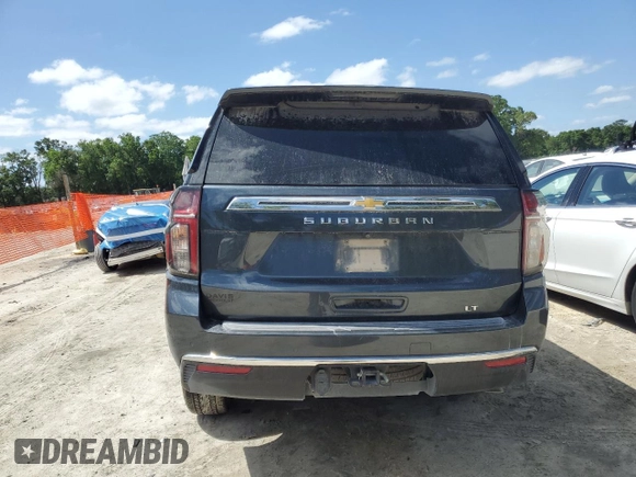 2021 Chevrolet Suburban LT with VIN 1GNSCCKD2MR469892, listed as a Copart auction lot 53993195 with 78,685 mi miles and Salvage title. Bid and sale history available at DreamBid. Image 6.