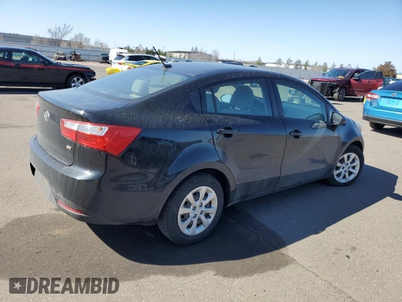 2015 Kia Rio LX with VIN KNADM4A37F6497167, listed as a Copart auction lot 49968245 with 98,517 mi miles and Salvage Title. Bid and sale history available at carsss.com. Image 3.