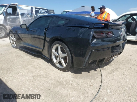 2015 Chevrolet Corvette 1LT with VIN 1G1YA2D71F5107095, listed as a Copart auction lot 74327014 with 0 mi miles and Non Repairable. Bid and sale history available at carsss.com. Image 2.