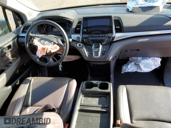 2019 Honda Odyssey EX-L with VIN 5FNRL6H7XKB042232, listed as a Copart auction lot 81066384 with 55,724 mi miles and Salvage Title. Bid and sale history available at carsss.com. Image 8.