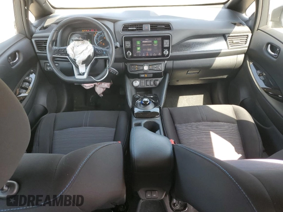 2023 Nissan LEAF SV Plus with VIN 1N4CZ1CV5PC553130, listed as a Copart auction lot 56167875 with 21,344 mi miles and Salvage title. Bid and sale history available at DreamBid. Image 8.