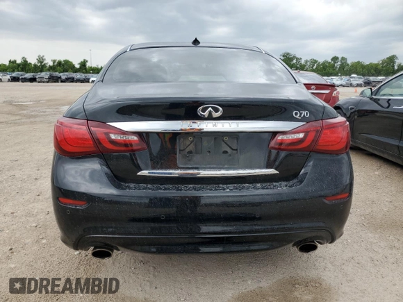 2015 Infiniti Q70 with VIN JN1BY1APXFM540740, listed as a Copart auction lot 55479495 with 140,344 mi miles and Salvage title. Bid and sale history available at DreamBid. Image 6.
