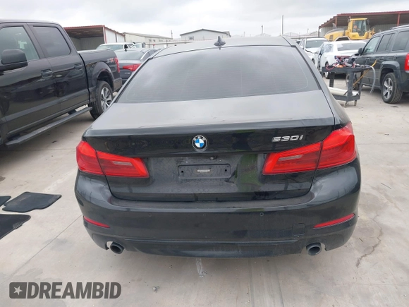2019 BMW 5 Series 530i with VIN WBAJA5C50KWW38431, listed as a IAAI auction lot 41483263 with 94,436 mi miles. Bid and sale history available at carsss.com. Image 16.