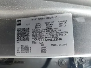2022 Chevrolet Colorado 2WD Work Truck with VIN 1GCGSBEN9N1172070, listed as a Copart auction lot 64903605 with 53,398 mi miles and Salvage title. Bid and sale history available at DreamBid. Image 12.
