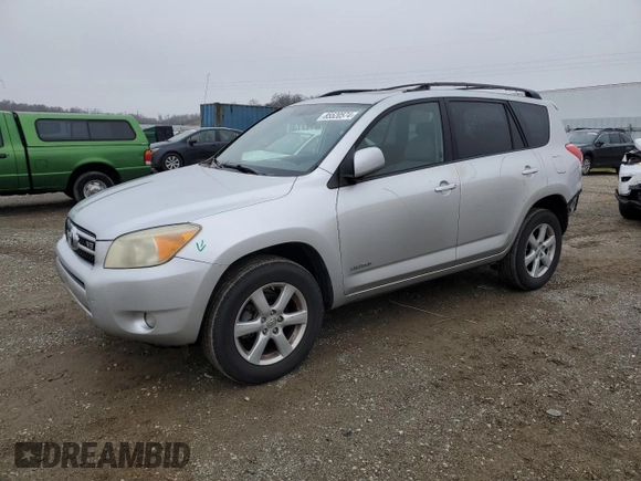 2007 Toyota RAV4 Limited with VIN JTMZK31V675008534, listed as a Copart auction lot 85520574 with 276,196 mi miles and Salvage Title. Bid and sale history available at carsss.com. Image 1.