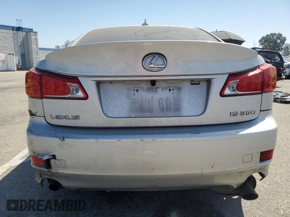 2009 Lexus IS 350 with VIN JTHBE262792017165, listed as a Copart auction lot 58847015 with 188,638 mi miles and Salvage title. Bid and sale history available at DreamBid. Image 6.