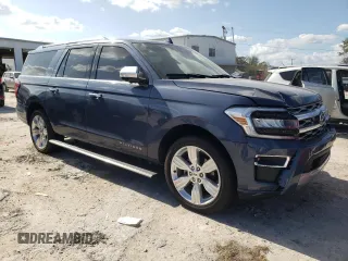 2023 Ford Expedition Max Platinum z VIN 1FMJK1L8XPEA43579, wystawiony jako Copart lot #77406054 z przebiegiem 18 048 mil mil oraz Nie do naprawy • Non repairable. Historia ofert i sprzedaży dostępna na DreamBid. Obrazek 4.