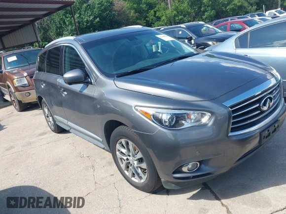 2015 Infiniti QX60 with VIN 5N1AL0MM6FC500885, listed as a IAAI auction lot 42348624 with 133,206 mi miles and . Bid and sale history available at DreamBid. Image 1.