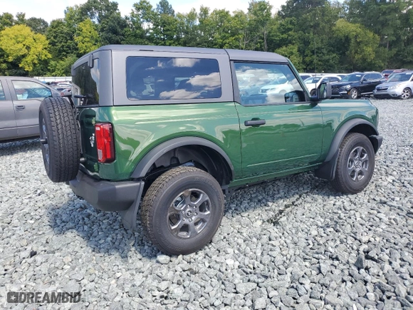 2024 Ford Bronco Big Bend with VIN 1FMDE7AH2RLA32648, listed as a Copart auction lot 70574644 with 3,175 mi miles and Salvage Title. Bid and sale history available at carsss.com. Image 3.