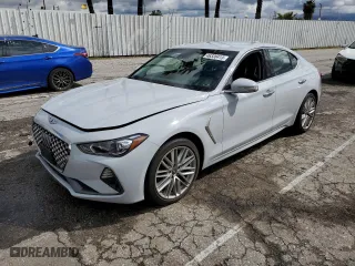 2020 Genesis G70 2.0T with VIN KMTG64LA7LU056492, listed as a Copart auction lot 46338413 with 24,645 mi miles. Bid and sale history available at carsss.com. Image 1.