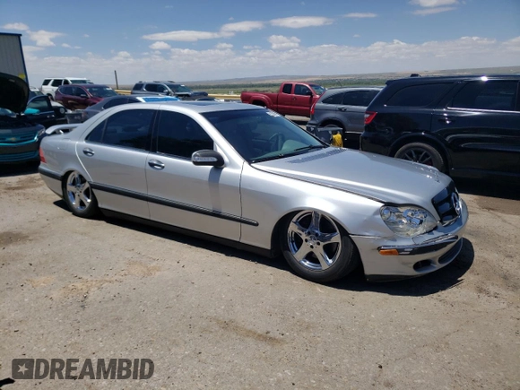 2003 Mercedes-Benz S-Class 4.3L with VIN WDBNG83J43A344741, listed as a Copart auction lot 61529804 with 168,189 mi miles and Salvage Title. Bid and sale history available at carsss.com. Image 4.