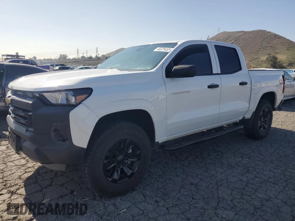 2023 Chevrolet Colorado 4WD Work Truck with VIN 1GCGTBEC9P1197906, listed as a Copart auction lot 45225455 with 45,087 mi miles and Salvage title. Bid and sale history available at DreamBid. Image 1.