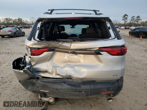 2022 Chevrolet Traverse RS with VIN 1GNERJKW4NJ124865, listed as a Copart auction lot 89060145 with 51,651 mi miles and Salvage title. Bid and sale history available at DreamBid. Image 6.