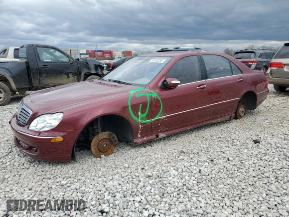 2004 Mercedes-Benz S 500 with VIN WDBNG84J94A421961, listed as a Copart auction lot 53140555 with Not Provided miles and Salvage Title. Bid and sale history available at DreamBid. Image 1.