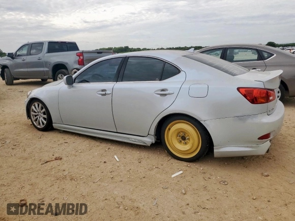 2007 Lexus IS 250 with VIN JTHCK262475009579, listed as a Copart auction lot 65631245 with 185,606 mi miles and Clean title. Bid and sale history available at DreamBid. Image 2.